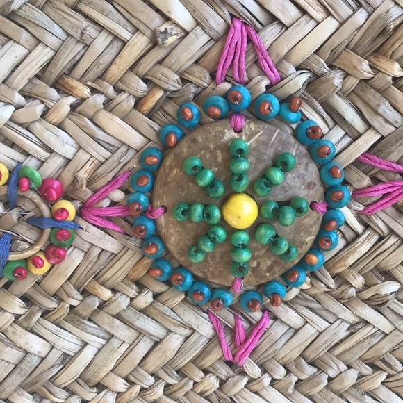 Moroccan shoulder natural beach bag tote NWT - Picture 6 of 11